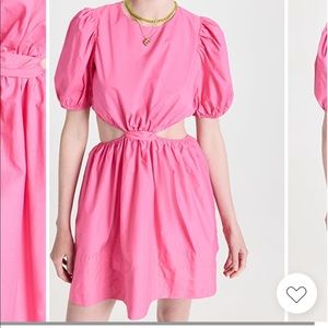 English Factory Pleated Cutout Mini Dress